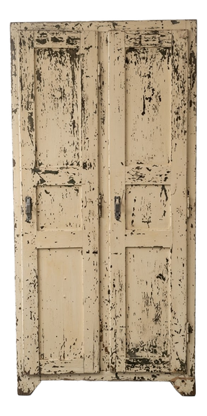 Wabi-Sabi French Distressed Armoire Parisienne, 1950