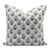 Fabdivine Handmade Block Printed Cushion Cover 14x36 Inch Pure White Linen- Betal Leaf For Sale
