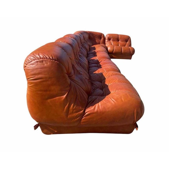 Nuvolone Modular Sofa in Leather by Rino Maturi, Italy, 1960s, Set of 5 For Sale - Image 3 of 8