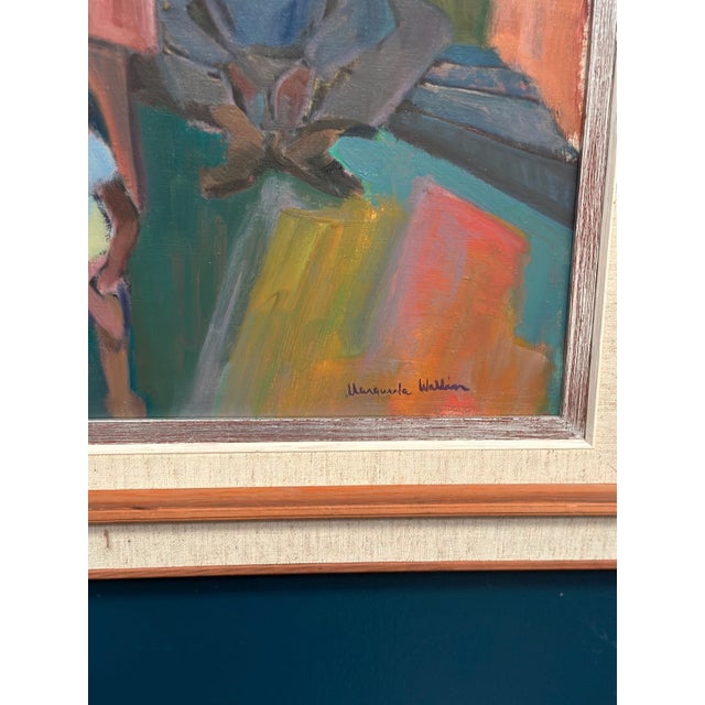 Margareta Wallin, Family in Tenerife, 1950s, Oil on Canvas, Framed For Sale - Image 10 of 17