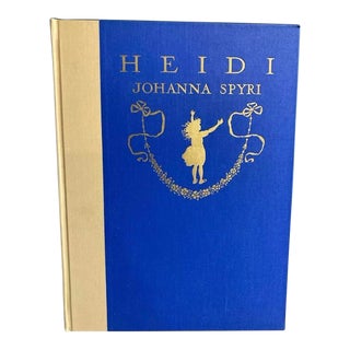 Antique 1915 Heidi Book With Hand Illustrated Cards For Sale