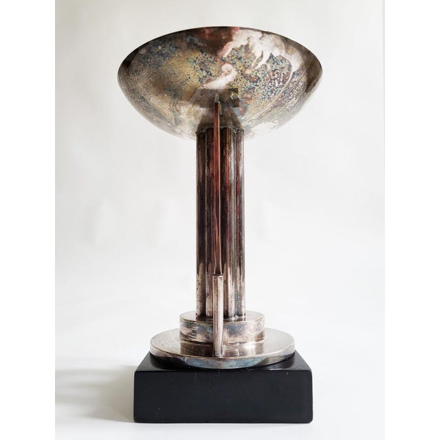 Black Large Art Deco Sculptural Bowl with Base, 1920s For Sale - Image 8 of 8