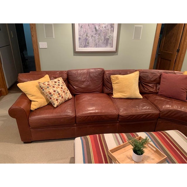 Stickley Series 200 Leather Sectional Sofa Chairish
