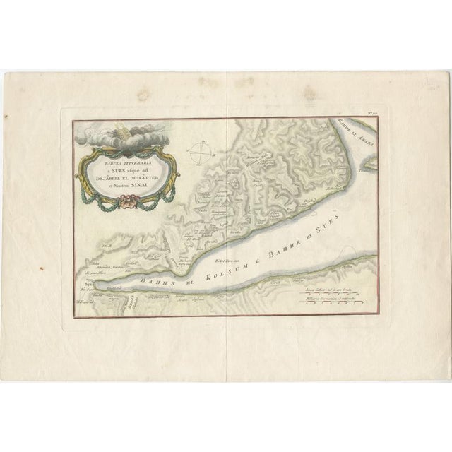 Antique Map of Sinai and Gulf of Suez by Niebuhr, Arabia, 1774 For Sale - Image 3 of 9