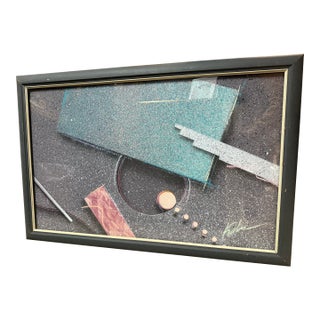 Original 80s Post Modern Memphis Pointillism/ Pointelle Art by Alfie Kohn (Signed) For Sale