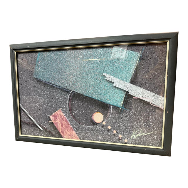 Original 80s Post Modern Memphis Pointillism/ Pointelle Art by Alfie Kohn (Signed) For Sale