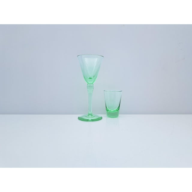Glass Murano Glass Glasses with Liqueur Glasses and Shot Glasses by V. Nason for Manifattura Di Murano, 1990s, Set of 12 For Sale - Image 7 of 14
