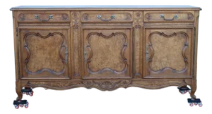18th Century Louis XV Oak and Burled Walnut Sideboard