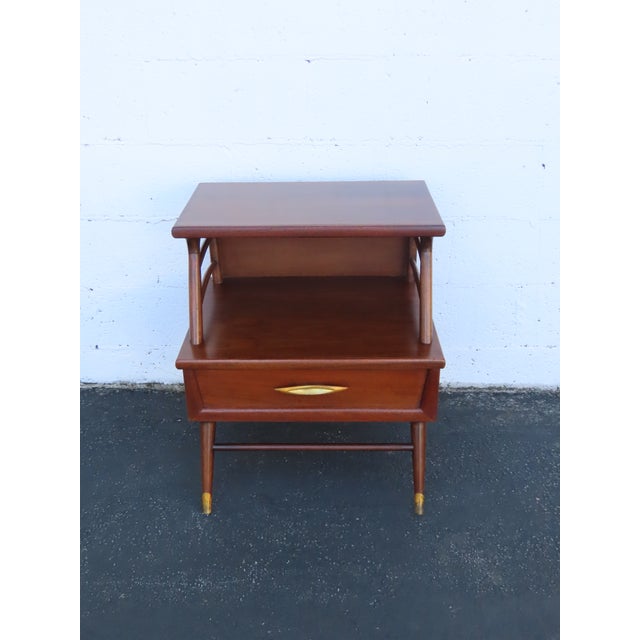 Kent Coffey Kent Coffey Mid Century Modern Nightstands End Side Tables a Pair 6904 For Sale - Image 4 of 18