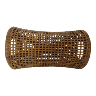 Japanese Asian Rattan Pillow For Sale