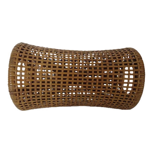 Japanese Asian Rattan Pillow For Sale