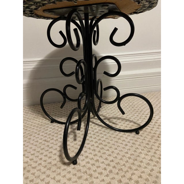 Vintage Wrought Iron Spanish Villa Stool For Sale In Cleveland - Image 6 of 8