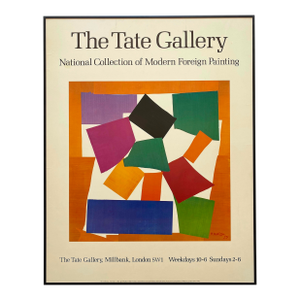 Henri Matisse Vintage 1982 Modernist Lithograph Print Framed Museum Poster " the Snail " 1953