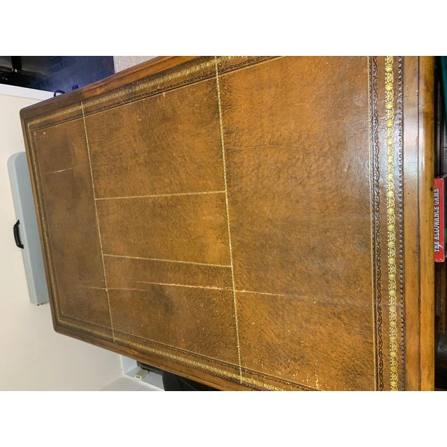 Late 19th Century Late 19th Century Mid-Century Mahogany English Partners Desk For Sale - Image 5 of 11