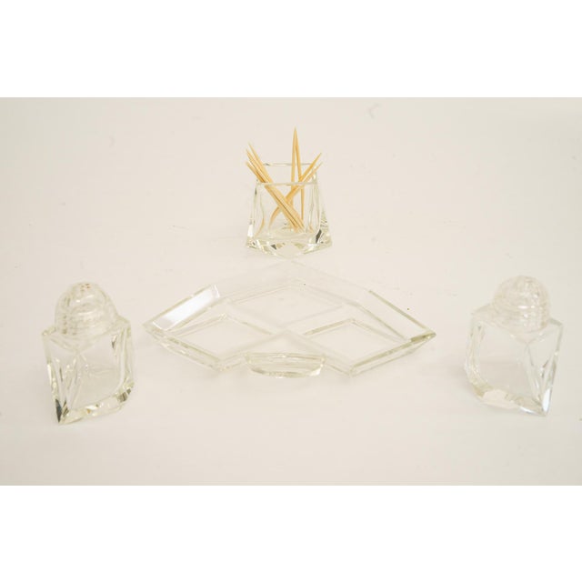 Art Deco Glass Salt and Pepper with Toothpick Holders, Vienna, 1920s For Sale - Image 15 of 17