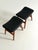 Teak Stool with Black Leather, 1960s, Set of 2 For Sale - Image 4 of 7