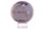 Large natural three inch agate marble ball carved and polished to accent the striations of white, brown and gold on glass...
