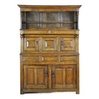 Antique Tridarn Cabinet in Oak, 1710 For Sale