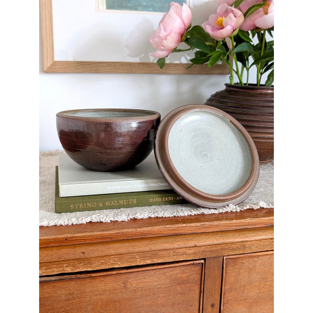 Black Tenmoku Ceramic Lidded Pot by Henry Hammond, 1950s For Sale - Image 8 of 14