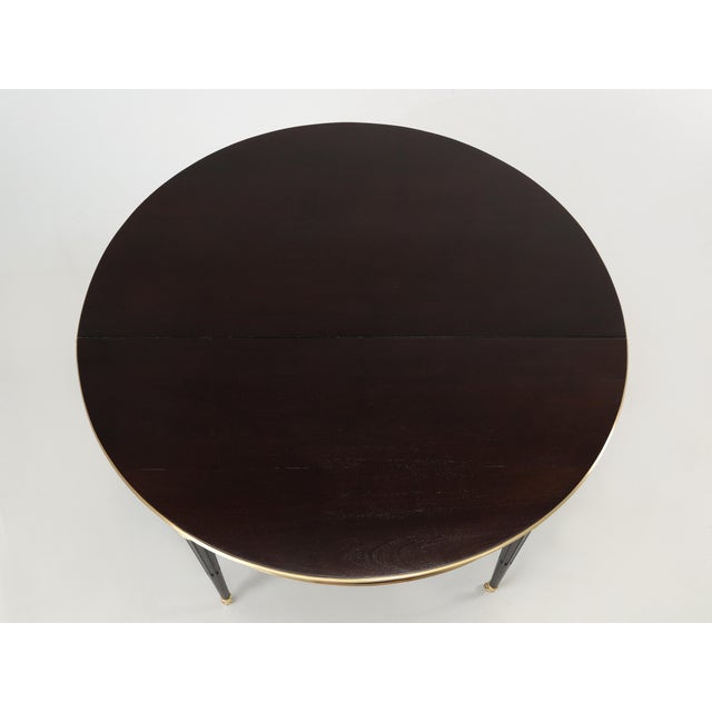 Antique French Directoire Solid Mahogany Dining Table, Exquisite Bronze Details For Sale - Image 4 of 12