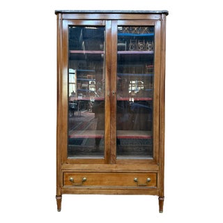 Louis XVI Style Mahogany Display Bookcase For Sale