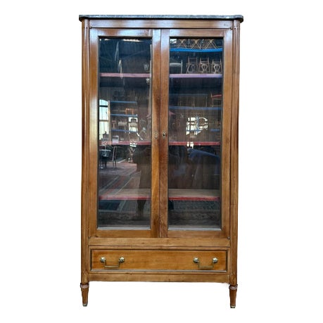 Louis XVI Style Mahogany Display Bookcase For Sale