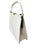 Vintage 1950s–1960s White Structured Frame Handbag | Mid-Century Top Handle Purse With Brass Clasp | Classic Retro Box Bag For Sale - Image 6 of 8
