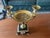French Provincial 1920s French or Italian Brass Black Marble Compote Candlestick Stand For Sale - Image 3 of 8