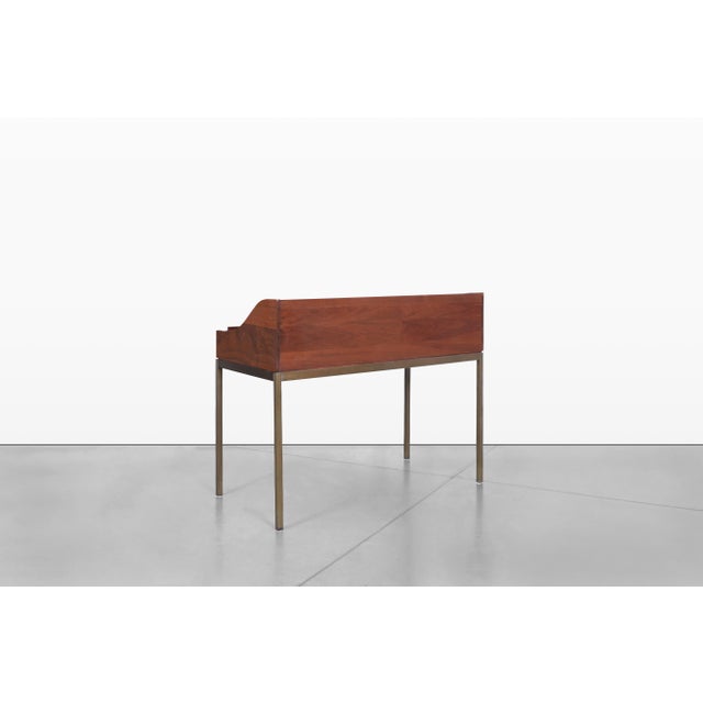 Mid-Century Walnut Roll-Top Desk by John Kapel for Glenn of California For Sale - Image 12 of 14