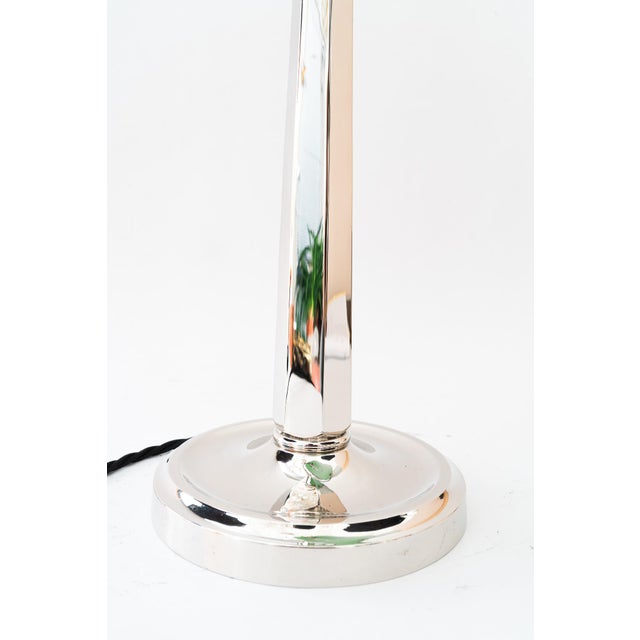 Metal Art Deco Nickel-Plated Banker Table Lamp, Vienna, Austria, 1920s For Sale - Image 7 of 18