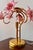 Vintage Pink Murano Glass Floral Table Lamp – Authentic Italian Curved Flower Desk Lamp With Brass Frame – Romantic Atmospheric Lighting For Sale - Image 13 of 18