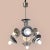 Midcentury chrome chandelier height including rod and ceiling canopy 84 cm height without rod 55 cm width 66 cm features 7...