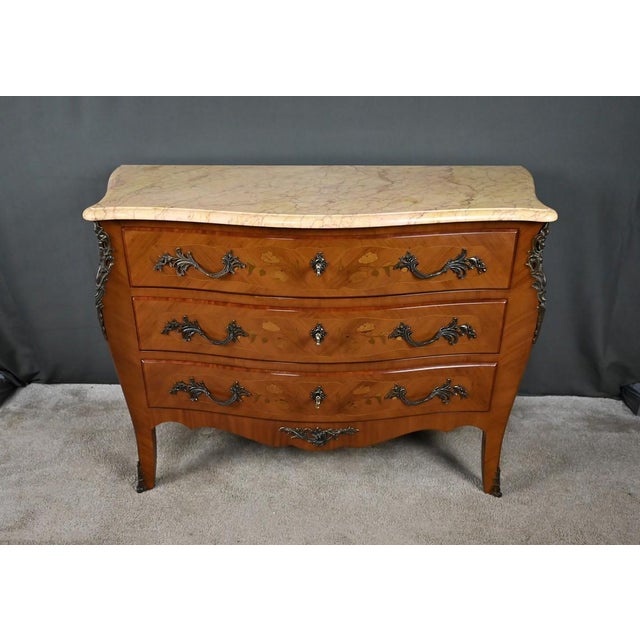 Louis XV Style Marquetry Commode, Late 20th Century For Sale - Image 18 of 18