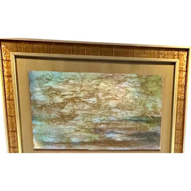 Blue Monumental 69-Inch John-Richard Still Water Vertical Triptych - Textured Landscape Fine Art For Sale - Image 8 of 11