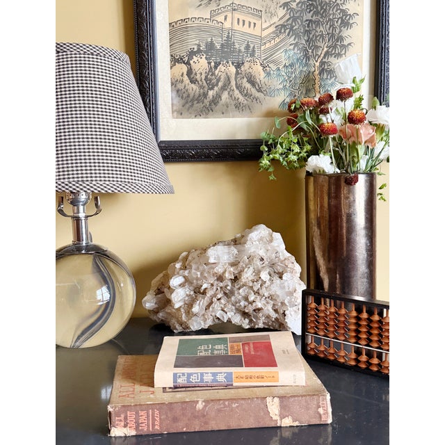 1980s Giorgio Mini Crystal Table Lamp With Herringbone Lampshade For Sale In Cincinnati - Image 6 of 11