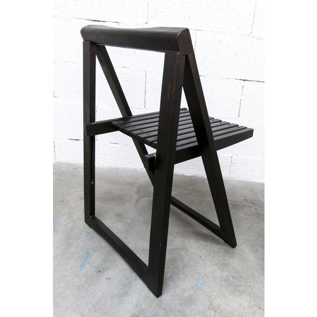 Black Folding Chair by Aldo Jacober for Alberto Bazzani, 1960s For Sale - Image 6 of 12