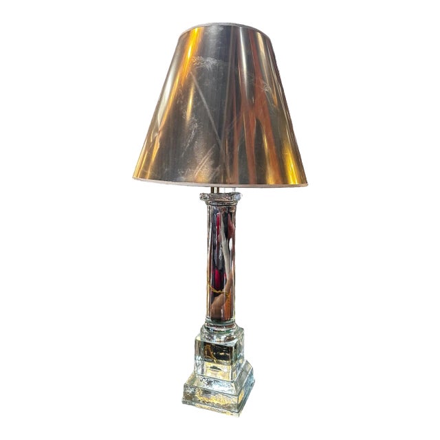 Mid Century Italian Fully Glass Table Lamp by Seguso 1960s For Sale