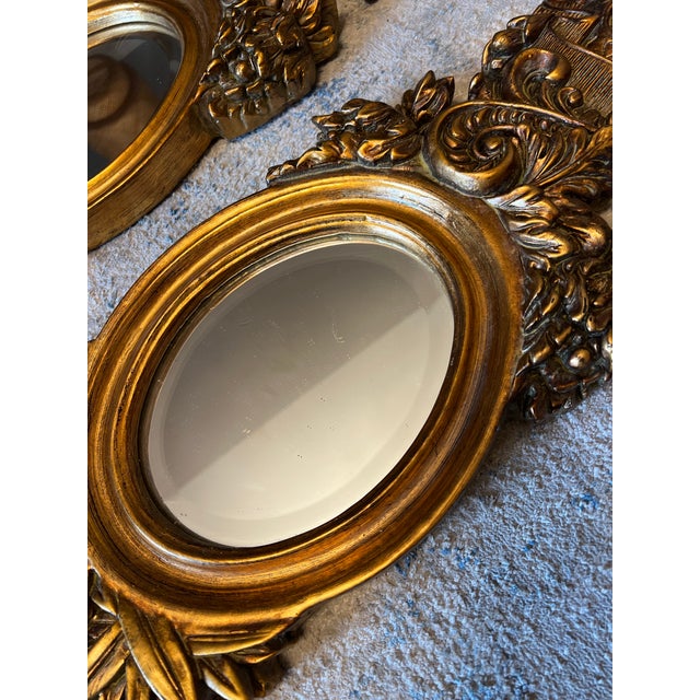Up for consideration is a beautiful vintage pair Rococo style beveled wall mirrors. These would look lovely in your home...