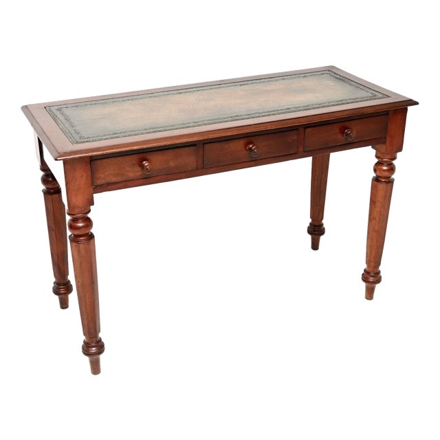 Antique William IV Writing Table with Leather Top, 1840 For Sale