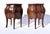 Italian Burl Wood Bombe Nightstands, Breccia Marble Tops, 19th Century For Sale - Image 4 of 9