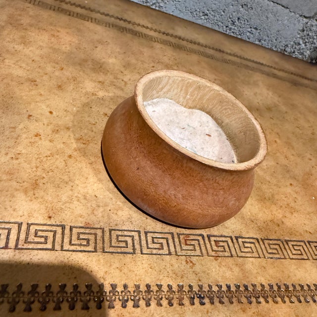 Decorative Round Antique Wooden Lidded Sugar Bowl Box For Sale In San Diego - Image 6 of 11