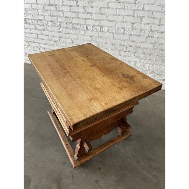 Antique Alpine Pine Tavern Jogl Table For Sale - Image 9 of 10