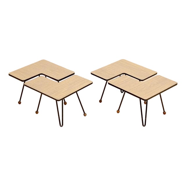 1960s Set of Four Vintage Modular Side Tables For Sale