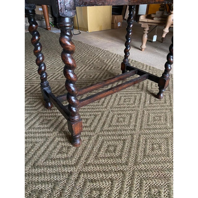 Brown Late 19th Century English Oak Side Table For Sale - Image 8 of 13