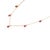 VR Jewels 14k Yellow Gold 2.1 Ct Natural Emerald-Cut Ruby & Diamond Station Charm Necklace For Sale - Image 4 of 17