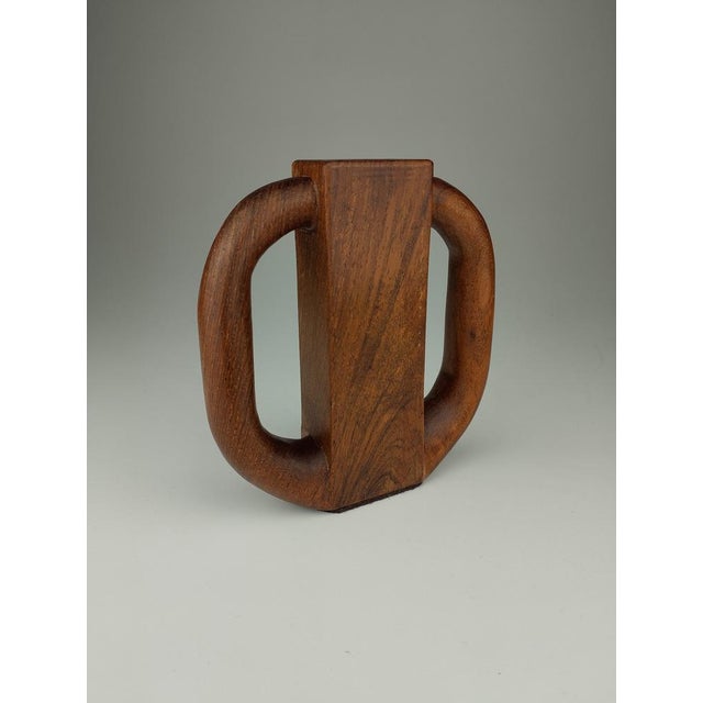 Mid-Century Teak Vase, 1960s, in Very Good conditions. Designed 1960 to 1969