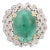 9.48ct Cabochon Emerald & Diamond Ancient Dome Ring in 18k Solid Gold Size 7 For Sale