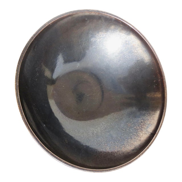 Ceramic Metallic Glaze Bowl Circa 90s For Sale