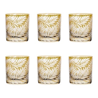 ARTEL Willow Double Old Fashioned Glasses, Set of 6, Taupe For Sale