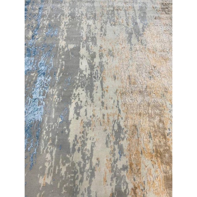 1990s Handwoven Modern Abstract Area Rug 12x15 For Sale - Image 11 of 12